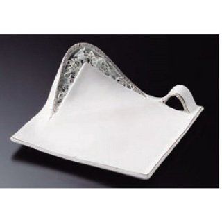 bowl kbu053 06 502 [9.85 x 7.09 x 3.35 inch] Japanese tabletop kitchen dish Direction with Platinum Wave piece up positive square plate [25x18x8.5cm] restaurant restaurant business for Japanese inn kbu053 06 502 Kitchen & Dining