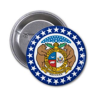 Missouri State Flag Pinback Buttons