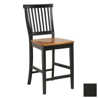 Home Styles Black Oak 24 in Counter Stool