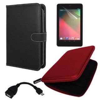Skque Premium Red Hard EVA Protector Case Cover + LCD Screen Protector + Micr Computers & Accessories