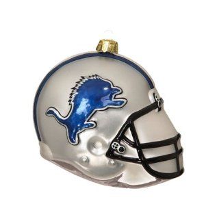 Detroit Lions NFL Glass Helmet 3" Christmas Tree Ornament   NFL Football  Sports Fan Hanging Ornaments  Sports & Outdoors