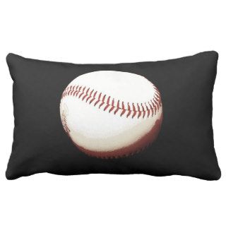 baseball ball on black background toss pillow