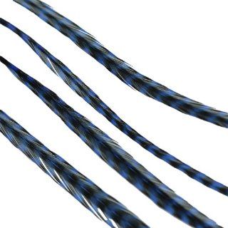 Donna Bella Hair Extension Feathers, Striped Blue, 7 12 Inches  Beauty