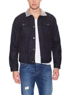 Shearling and Denim Jacket by 7 for All Mankind