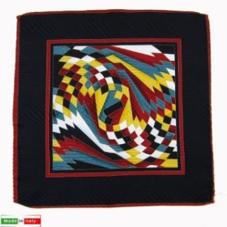 PS 506   Black   Gold   Teal   Italian Silk Pocket Square at  Men�s Clothing store Neckties