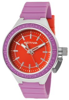 Activa AA301 013  Watches,Womens Red Dial Purple Polyurethane, Casual Activa Quartz Watches