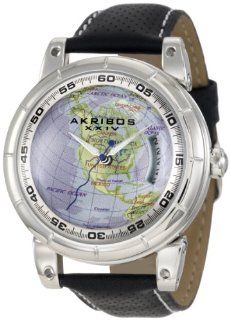 Akribos XXIV Men's AKR497SS Automatic Globe Strap Watch at  Men's Watch store.