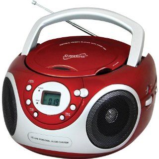 Supersonic Portable /CD Player (Red)  Personal Cd Players   Players & Accessories