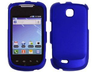 Blue Faceplate Crystal Hard Skin Soft Rubberized Case Cover for Samsung Dart SGH T499 Cell Phones & Accessories