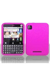 Motorola MB502 Charm Silicone Skin Case   Hot Pink Cell Phones & Accessories