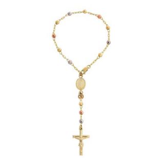 rosary bracelet in 14k tri tone gold orig $ 329 00 279 65 add to