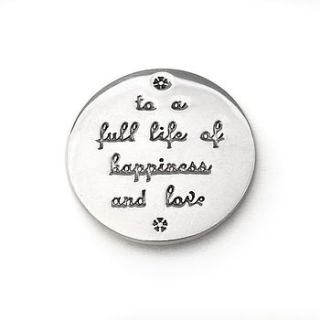 silver token for happiness and love by tales from the earth