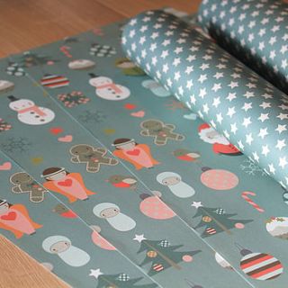 large mixed christmas wrapping paper pack by the chalk lion