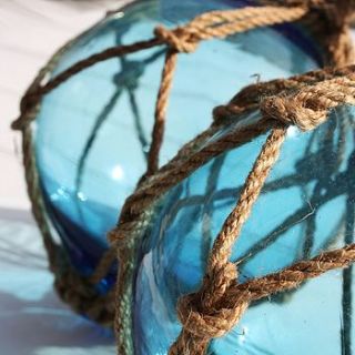 turquoise glass fishing float by buy the sea