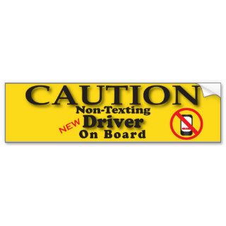 Caution New Driver Bumper Stickers