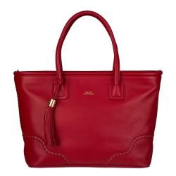 Bally Red Carmine Leather Tote Bag Bally Designer Handbags