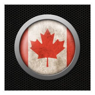 Steel Mesh Canadian Flag Disc Graphic Invite