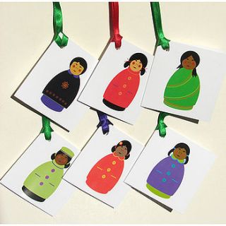 girls gift tags by marmaduke marmalade