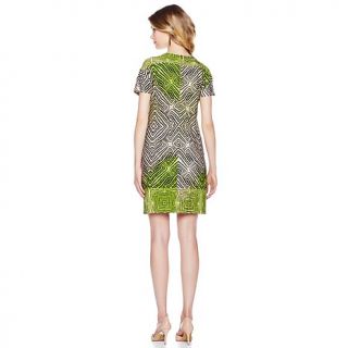 Taylor Geometric Print Jersey Knit T Shirt Dress