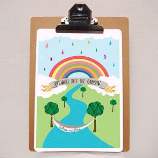 'somewhere over the rainbow' print by felt mountain studios
