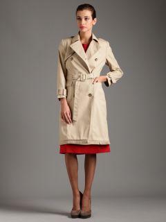 PLEATED COTTON TRENCH COAT by RED Valentino