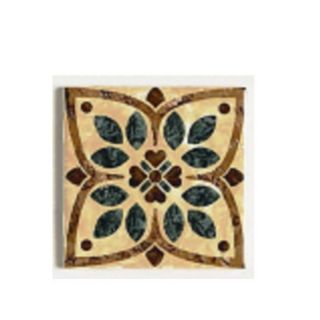 American Olean 4 1/4 x 4 1/4 Decorative Design Geometric Ceramic Square Accent Tile