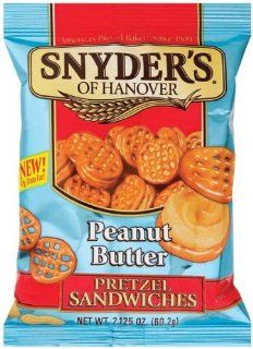 Snyder's of Hanover Pretzel Sandwiches Peanut Butter   8 Pack  Packaged Pretzels  Grocery & Gourmet Food