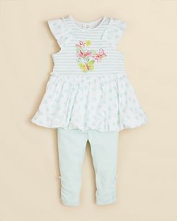 Little Me Infant Girls' Butterflies Watercolor Dress & Legging Set   Sizes 3 9 Months's