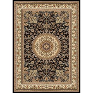 Concord Global Cyrus Rectangular Black Floral Area Rug (Common 8 ft x 11 ft; Actual 7 ft 10 in x 10 ft 10 in)