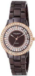 Akribos XXIV Women's AK509BR Ceramic Slim Quartz Watch Watches