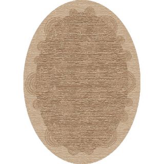 Milliken Wabi 46 in x 5 ft 4 in Oval Cream/Beige/Almond Transitional Area Rug