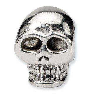.925 Sterling Silver Skull Bead Bead Charms Jewelry