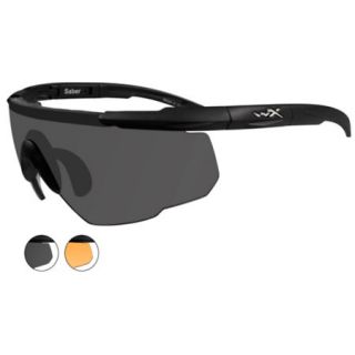 Wiley X Saber Advanced Sunglasses   2 Lens System (Smoke/Rust)/Matte Black Frame 754098
