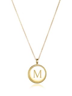 "M" Initial Pendant Necklace by Amelia Rose Design