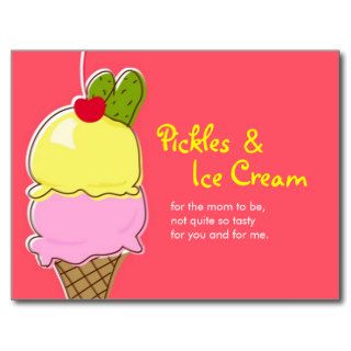 Pickles and Ice Cream Postcard Invitations