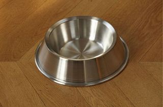 pewter dog bowl by bone and rag