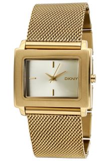 DKNY NY8557  Watches,Womens Gold Dial Gold Tone Ion Plated Semi Mesh Stainless Steel, Casual DKNY Quartz Watches