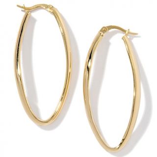 Technibond® Torqued Oval Hoop Earrings