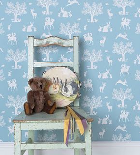 enchanted woodland wallpaper by nubie modern kids boutique