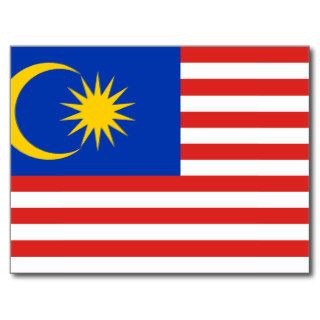 Malaysia, Malaysia flag Postcard