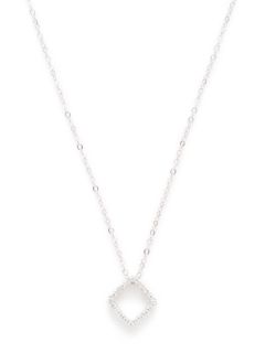 0.15 Total Ct. Diamond Open Tilted Square Pendant Necklace by Nephora