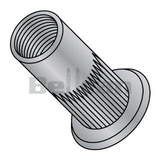Bellcan BC XA 10130S Flat Head Ribbed Threaded Insert Rivet Nut Aluminum Cleaned and Polished #10 24 .130 (Box of 1000)