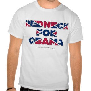 Redneck for Obama (stars and bars) T Shirt