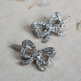 laila diamante bow hairslides by anusha