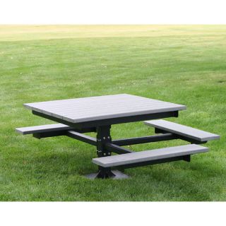 Recycled Plastic Galvanized Picnic Table