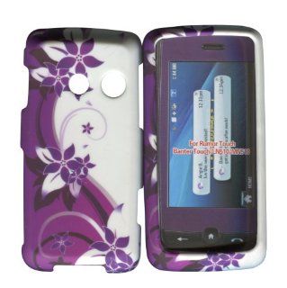 Stunning Purple White Vines Lg Rumor Touch Banter Touch Ln510 Hard Snap on Phone Cover Case Faceplates Cell Phones & Accessories