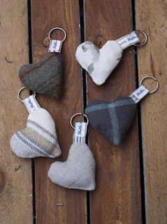 lavender scented heart keyring by belle & thistle