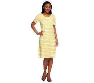 Liz Claiborne New York Tie Dye Striped Print knit Dress 