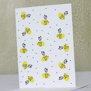 buzzy bee greeting card by the sardine's whiskers