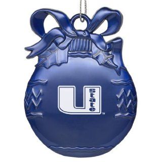 Utah State University   Pewter Christmas Tree Ornament   Blue Sports & Outdoors